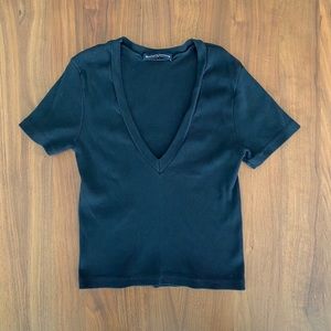 Brandy Melville Black V-Neck